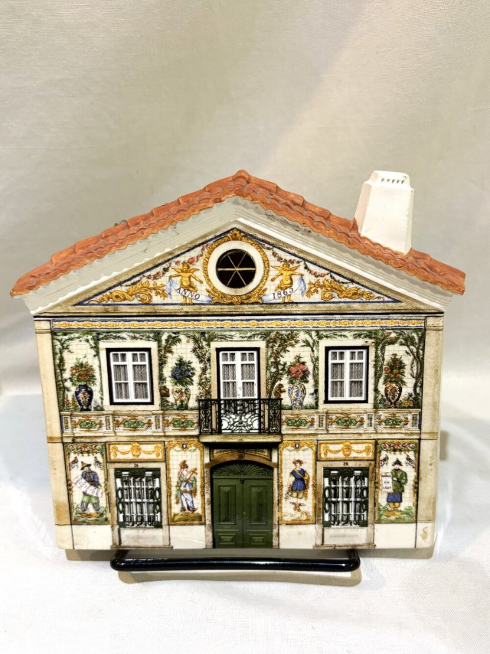 VTG Jose Carboila Portuguese Ceramic House Plaque Viuva Lamego Facade Tile